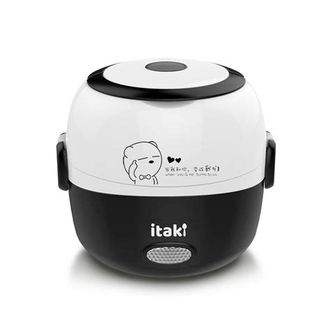 mini rice cooker electric lunch box|itaki electric lunch box cooker.